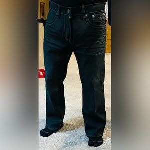 TRUE RELIGION Brand Jeans 38X32 lots of great snaps, buttons, gray thread!!